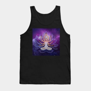 Violet Lotus and Woman with many Arms Tank Top